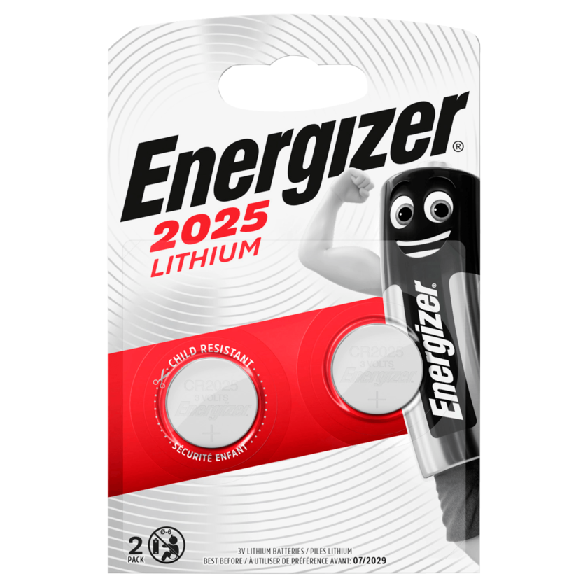 Energizer Knopfzellen Lithium CR 025 2 Stück